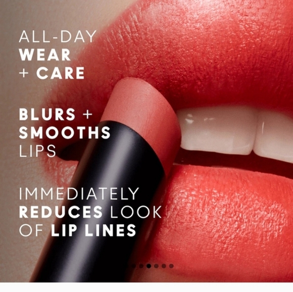 MAC Cosmetics Powder Kiss Velvet Blur Slim Lipstick 875 Devoted To Danger Red - Picture 3 of 5